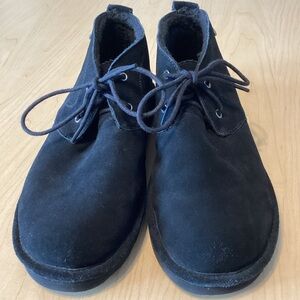 Bearpaw Skye Wide Women’s 11 Lace Up Chukka Bootie Lined Streetwear Suede Black